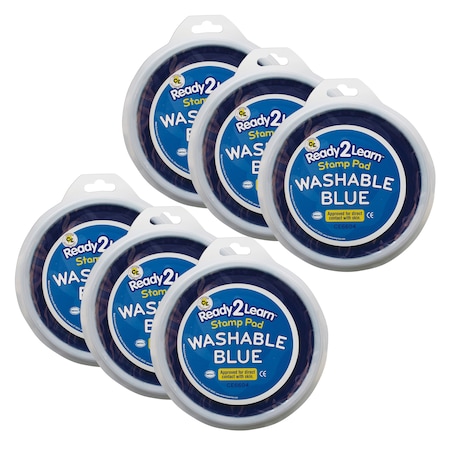 Center Enterprises Ready2Learn Jumbo Washable Stamp Pad, Blue, PK6 CE6604